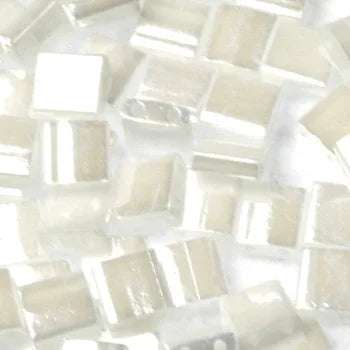 Miyuki Tila - White pearl 5mm, 5 gram Miyuki