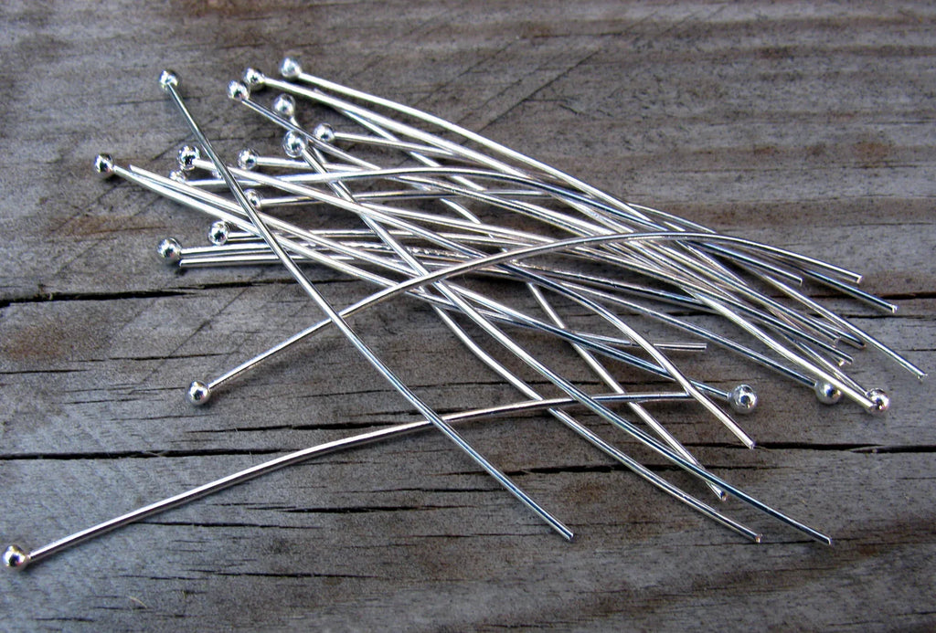 Hattpinnar Silverfärgad med Kula - 50mm, 20-Pack Grekisk Metall