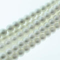 Tjeckiska vaxade glaspärlor - White Matt 6mm, 1 sträng Hilmas Pyssel