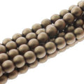 Tjeckiska vaxade glaspärlor - Antique Gold Matt 6mm, 1 sträng Hilmas Pyssel
