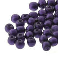 Tjeckiska vaxade glaspärlor - Purple Matt 2mm, 1 sträng Hilmas Pyssel