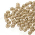 Tjeckiska Vaxade Glaspärlor - Champagne Matt 2mm, 1 Sträng Hilmas Pyssel