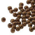 Tjeckiska Vaxade Glaspärlor - Antique Gold Matt 2mm, 1 sträng Hilmas Pyssel