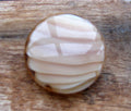 Cabochon Rund - Ljusbrun / Vit ca 24mm - 1 styck Hilmas Pyssel