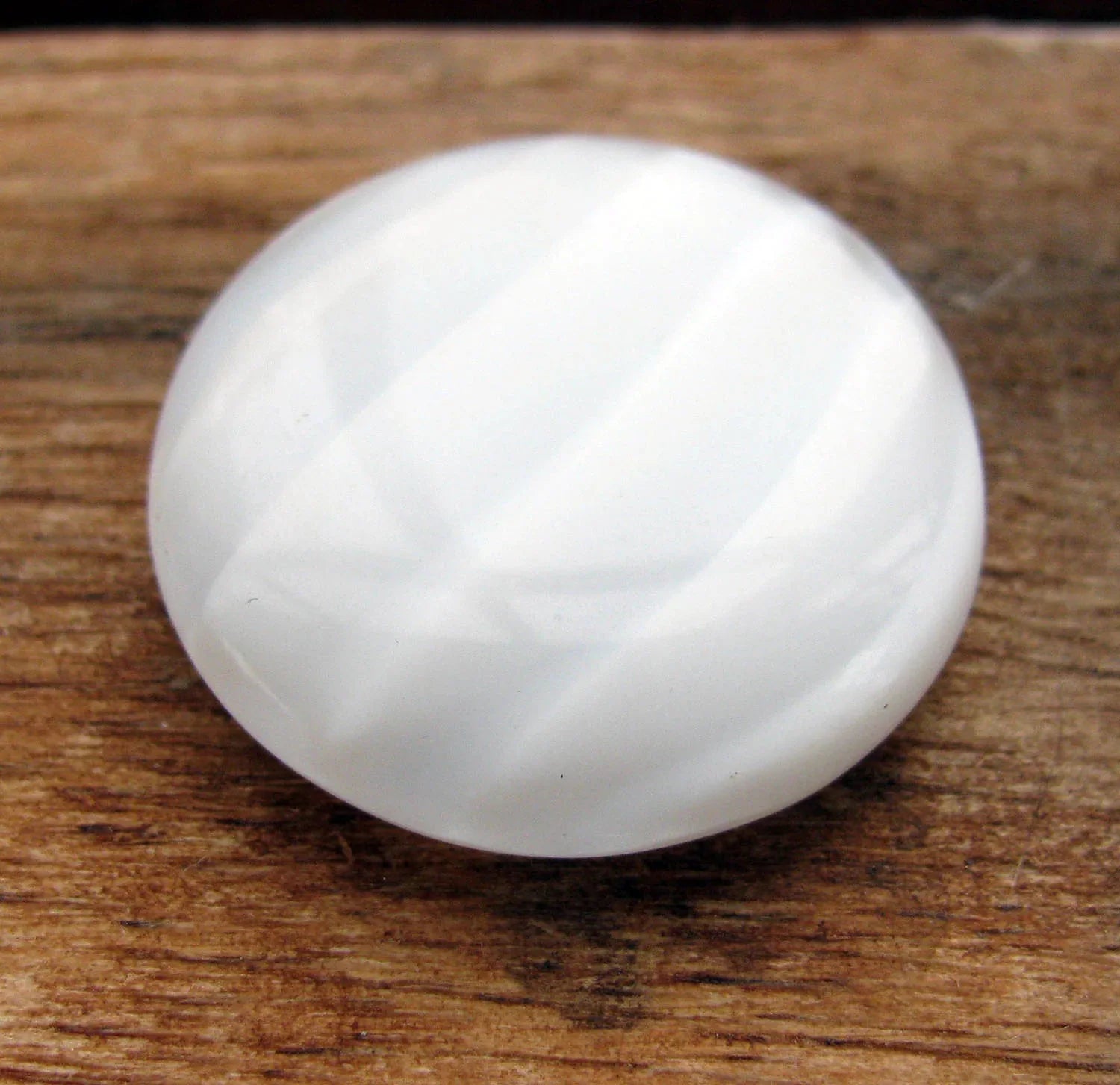 Cabochon Rund - Klar/Vit 24mm 1 styck Hilmas Pyssel