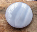 Cabochon Rund - Lila och Vit 24mm Hilmas Pyssel