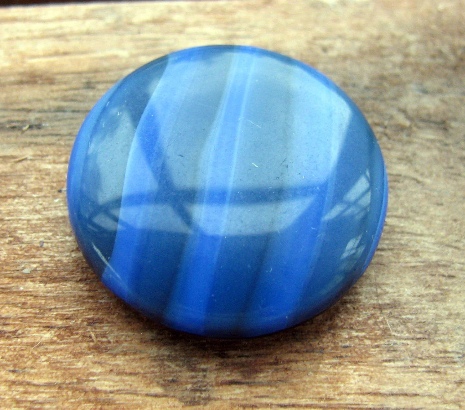 Cabochon Rund - Blå / Svart 24mm Hilmas Pyssel