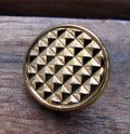 Glasknapp - Guld med rutmönster, 18mm 1 styck Hilmas Pyssel