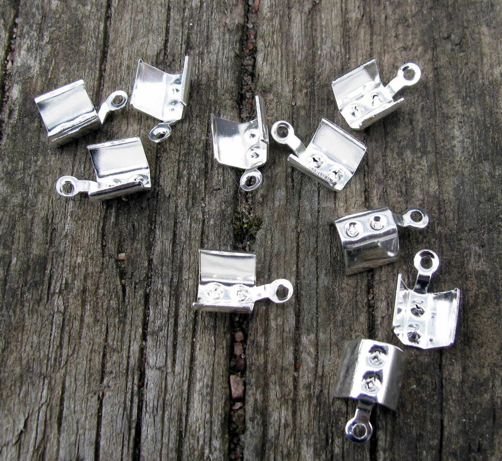 Fästen Silverfärgade - För band 5 mm 10-pack Grekisk Metall