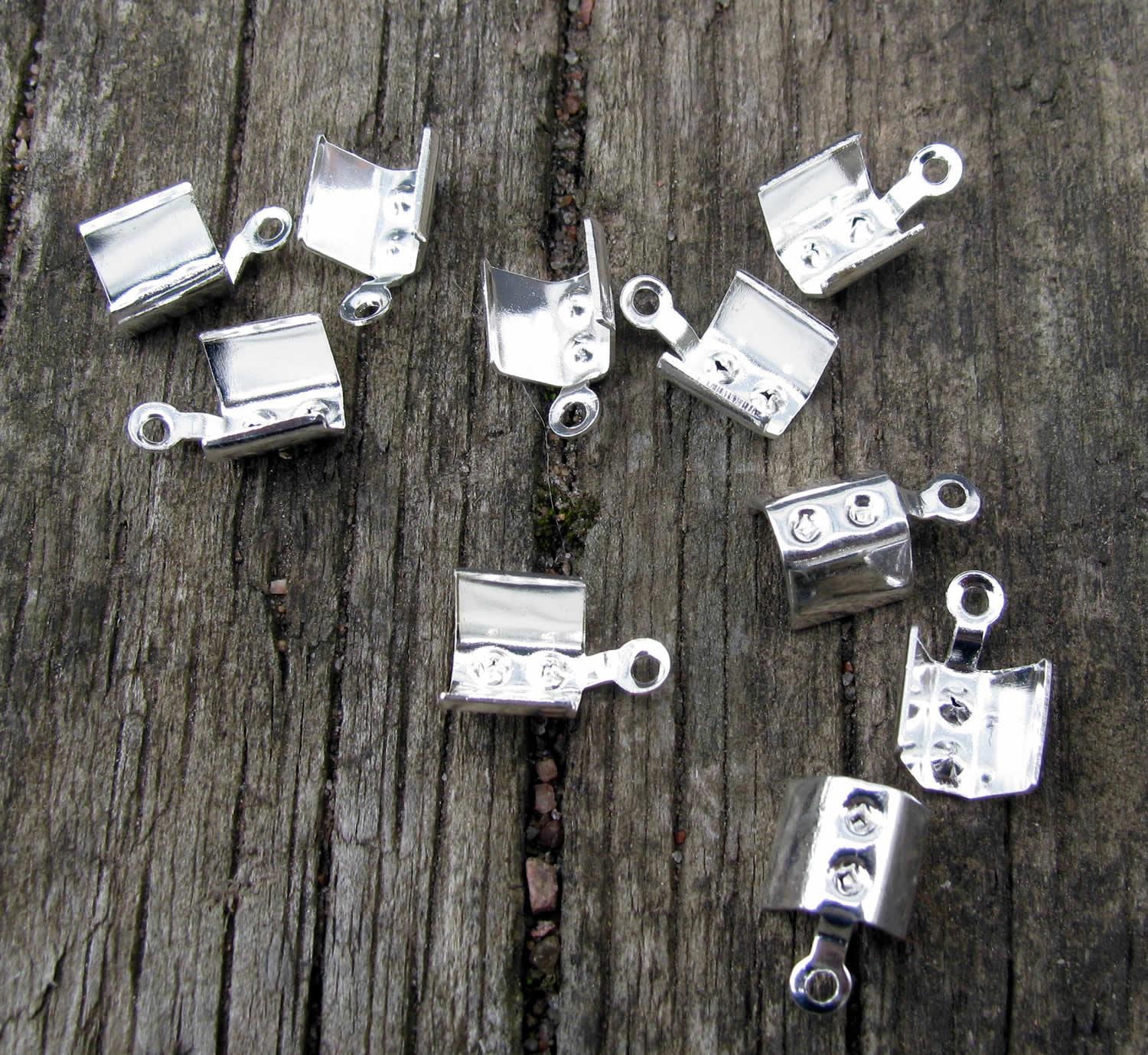 Fästen Silverfärgade - För band 5 mm 10-pack Grekisk Metall