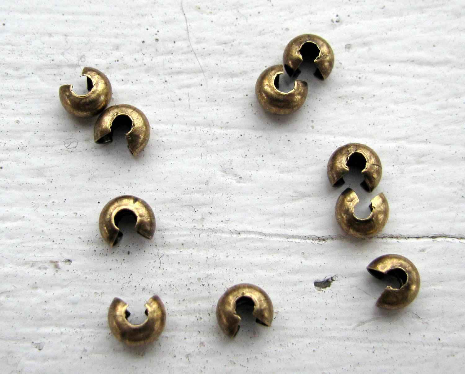 Klämtäckare Bronsfärgad - 4 mm 10-pack
