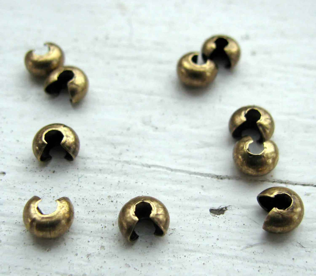 Klämtäckare Bronsfärgad - 4 mm 10-pack