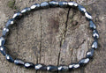 Tjeckiska Glaspärlor - Pear Hematite 10x7mm, 1 sträng Hilmas Pyssel
