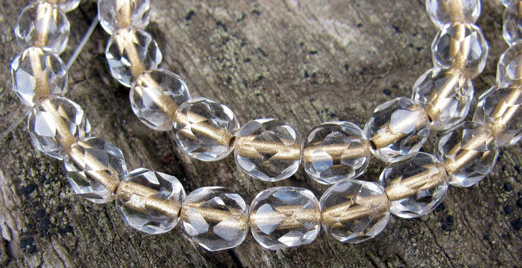Tjeckiska Firepolish - Crystal Bronze lined 6mm, 40-pack Hilmas Pyssel