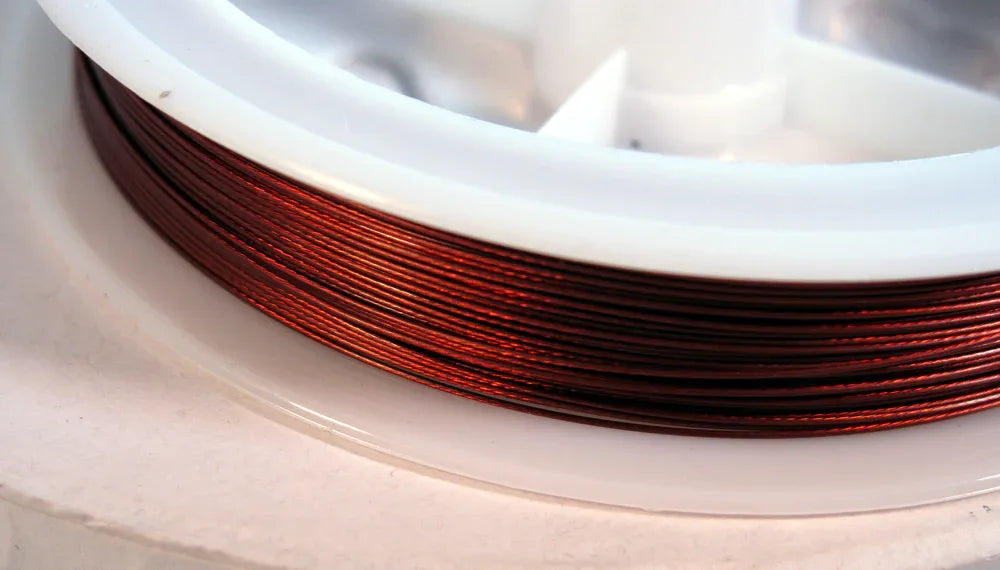 Plastad wire - Mörkbrun 0,38 mm 2 m Hilmas Pyssel