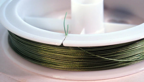 Plastad wire - Grön 0,38 mm 2 m Hilmas Pyssel