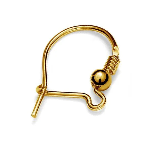 Öronkrokar 925 Silver 24K Gold - Brisyr 19x11mm, 1 Par Hilmas Pyssel