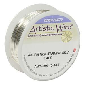 Artistic Wire 20 Ga - Silver pläterad, Non tarnish, 1 stor rulle - Hilmas Pyssel