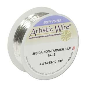 Artistic Wire 26 Ga - Silver pläterad, Non tarnish, 1 stor rulle - Hilmas Pyssel