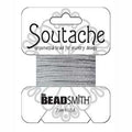 Soutache band - Matte Metallic Silver, 1 förpackning (3 yards) Beadsmith