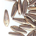 Dagger - Jet Laser Bronze Feather 5x16mm, 1 sträng Hilmas Pyssel