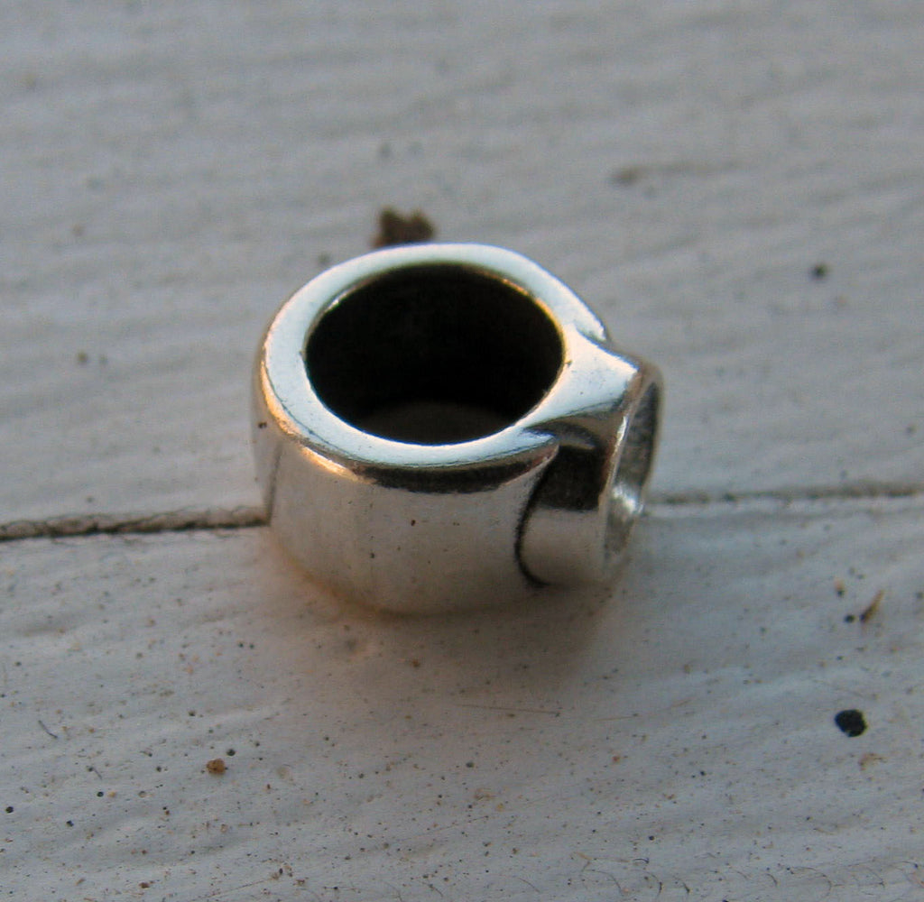 Silder Silverfärgad - Rund med Fäste för PP32 1 styck Grekisk Metall