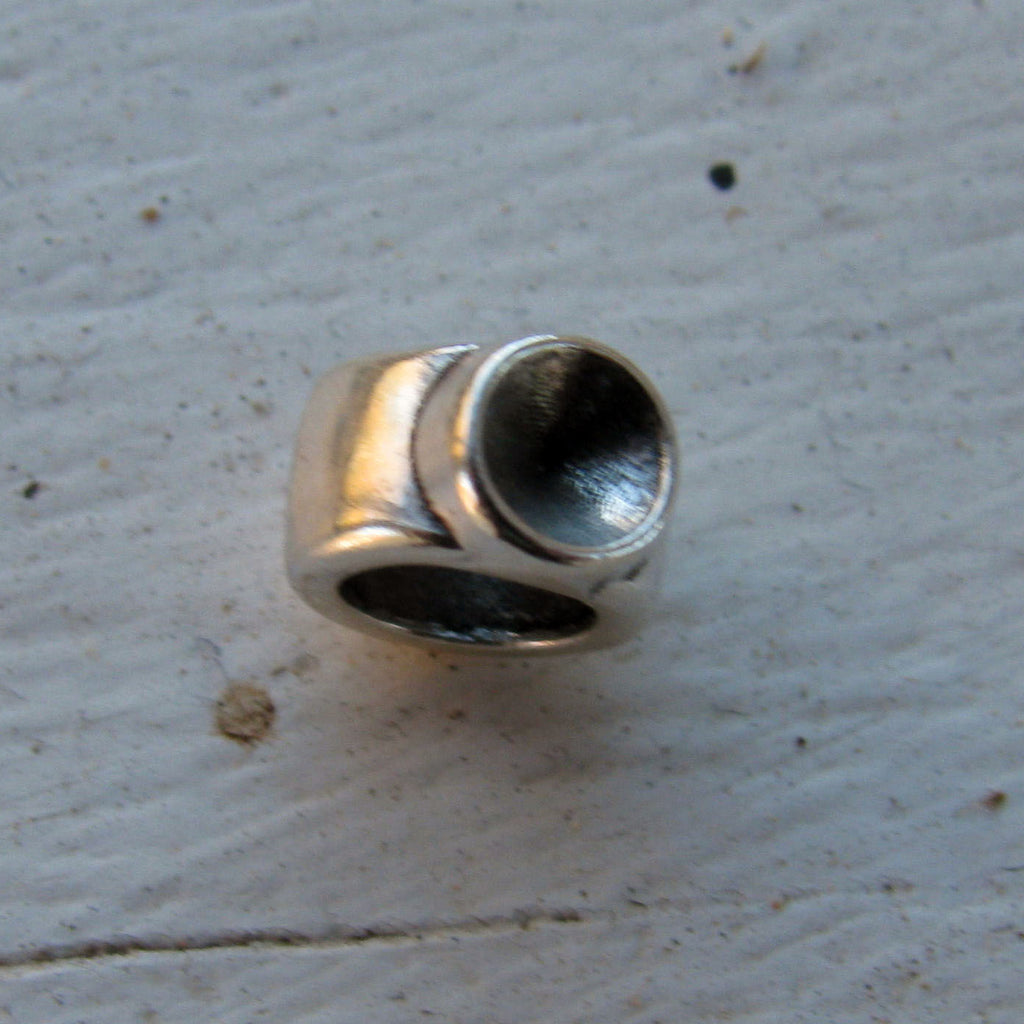 Silder Silverfärgad - Rund med Fäste för PP32 1 styck Grekisk Metall