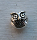 Mellandel silverfärgad - uggla 11mm 1 styck Grekisk Metall
