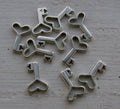 Berlock silverfärgad - Nyckel med hjärta, 10-pack Grekisk Metall