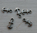 Berlock Silverfärgad - Mini Ankare 6x9mm 5-pack Grekisk Metall
