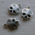 Berlock Silverfärgad - Döskalle 11x12mm 3-pack Grekisk Metall