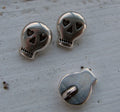 Berlock Silverfärgad - Mindre Döskalle 11x9mm 3-pack Grekisk Metall