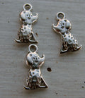Berlock silverfärgad - Hund 10x14mm 3-pack Grekisk Metall
