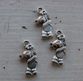 Berlock silverfärgad - Nalle med blomma 3-pack Grekisk Metall