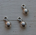 Berlock Silverfärgad - Mini Ananas 7x10mm 3-pack Grekisk Metall