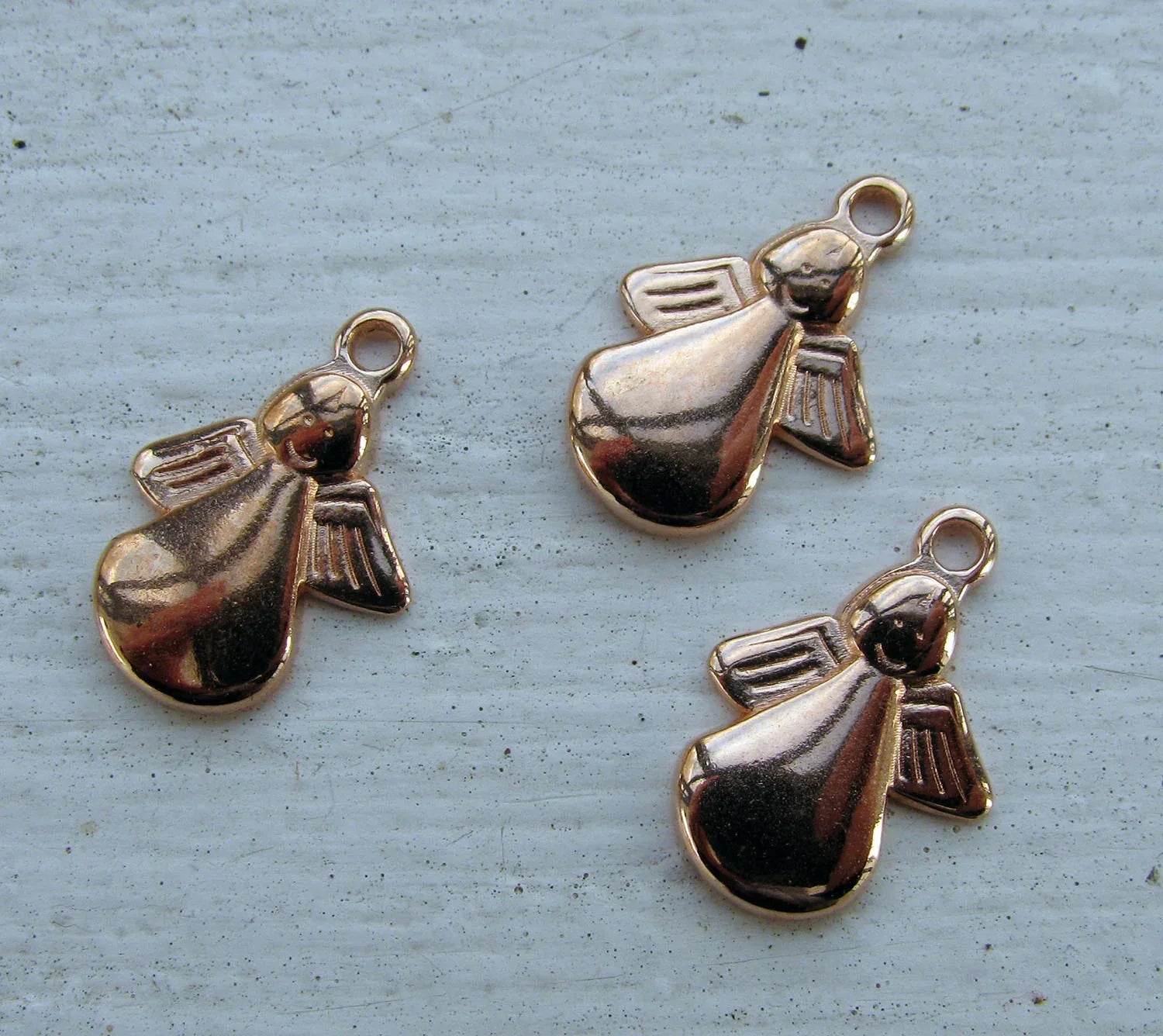 Berlock roséguldfärgad - Ängel, 3-pack Grekisk Metall