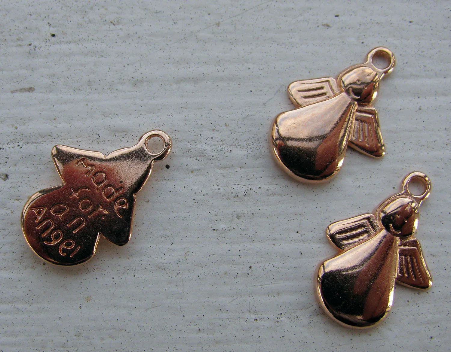 Berlock roséguldfärgad - Ängel, 3-pack Grekisk Metall