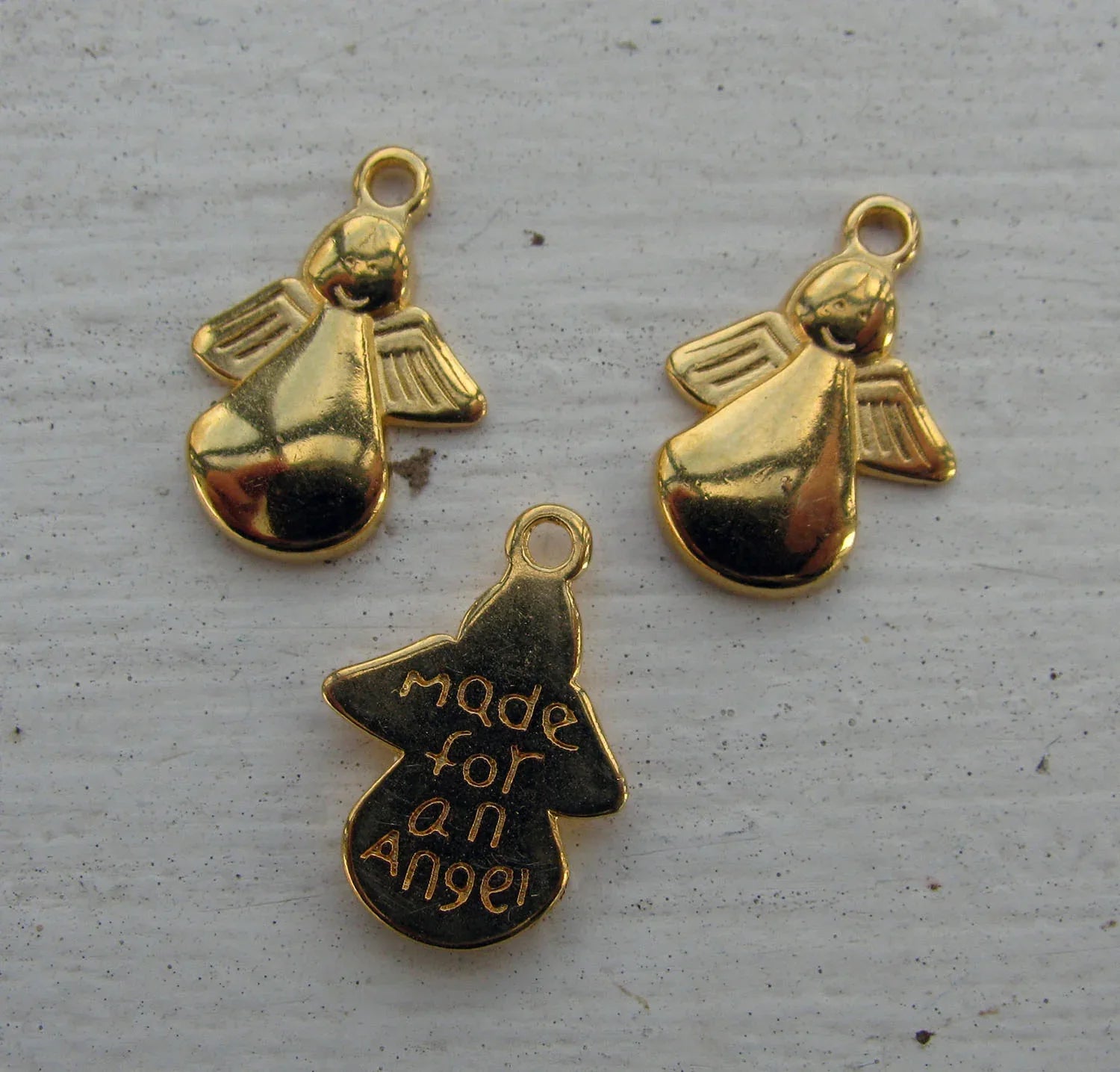 Berlock guldfärgad - Ängel, 3-pack Grekisk Metall