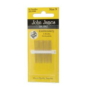 Pärlnålar - John James, nr 9, 16-pack John James