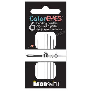Pärlnålar Color Eyes - Beadsmith, nr 10, 6-pack Beadsmith
