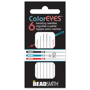 Pärlnålar Color Eyes - Beadsmith Beadning Needle, Mix, 6-Pack Beadsmith