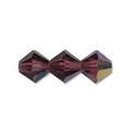 Tjeckiska MC Bicone - Amethyst AB 6 mm, 1 sträng Preciosa