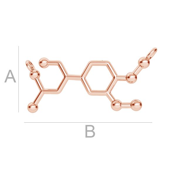 Berlock 925 Silver 18K Rose Gold plated - Adrenalin 1 styck Hilmas Pyssel