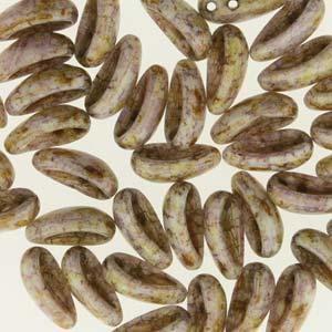 Chili Bead - Chalk Senegal Brown, 1 sträng Preciosa