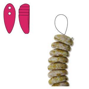 Chili Bead - Chalk Senegal Brown, 1 sträng Preciosa