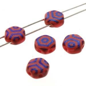 Honeycomb - Red Laser Web Azuro 6mm, 1 sträng Hilmas Pyssel