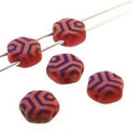 Honeycomb - Red Laser Matte Web Azuro 6mm, 1 sträng Hilmas Pyssel