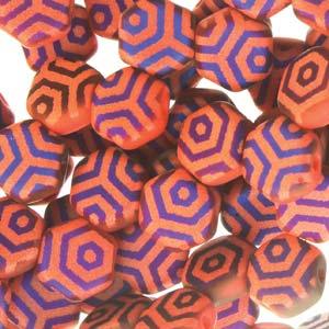 Honeycomb - Red Laser Matte Web Azuro 6mm, 1 sträng Hilmas Pyssel