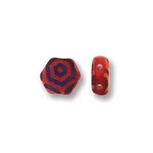 Honeycomb - Red Laser Matte Web Azuro 6mm, 1 sträng Hilmas Pyssel