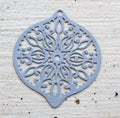 Berlock Grå - Spetsig rund 40x45mm 1 styck Grekisk Metall